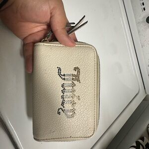 Juicy Couture Cream and Black Zip Wallet